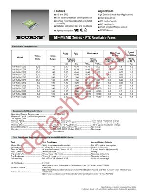 MF-MSMD050-2 datasheet  